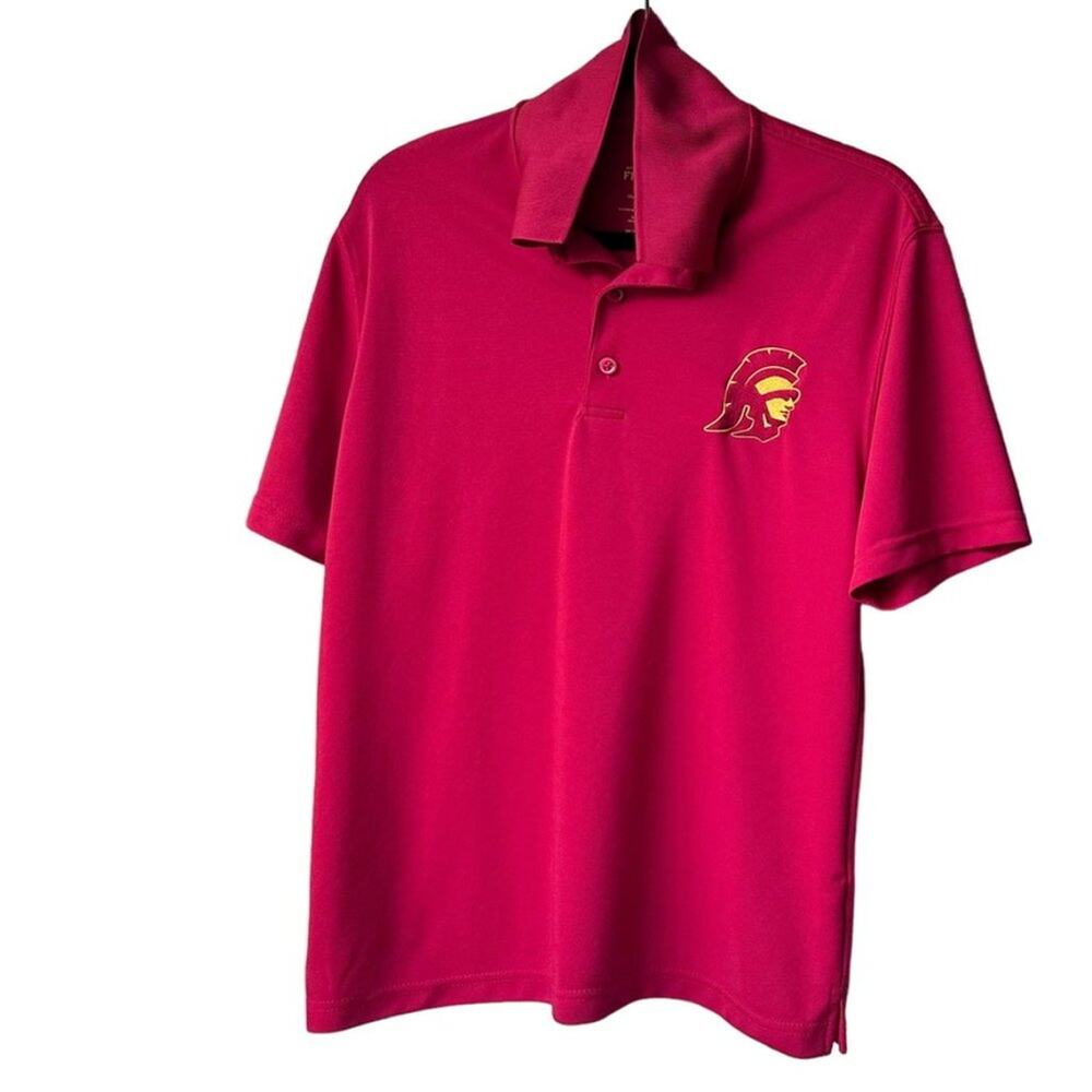 University of Southern California USC trojan polo shirt men size small